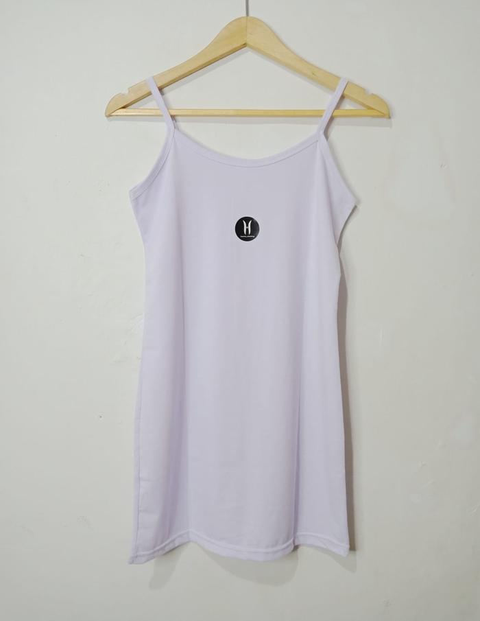 Gambar mini dress tanktop tali kecil - Putih, all size dari Hanna Clothing undefined Tokopedia