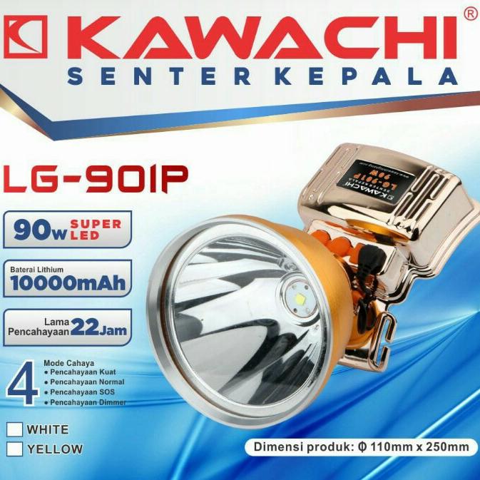 Gambar Senter Kepala Kawachi LG-901P 90 Watt Fungsi SOS DIM - Putih dari Hot Star Plus undefined Tokopedia