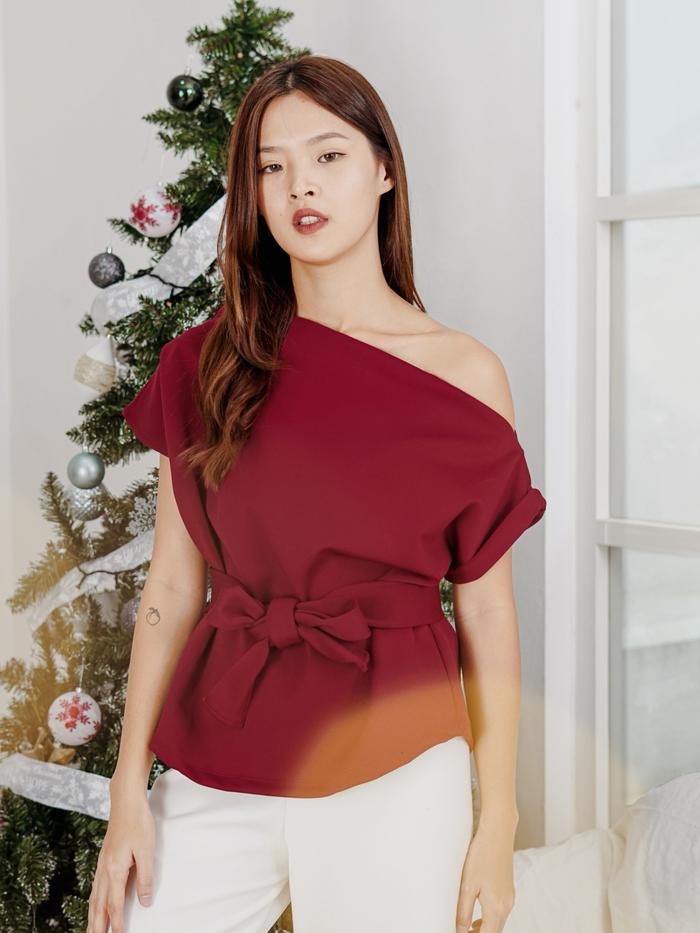 ERATO - Jane One Shoulder Top - Black 