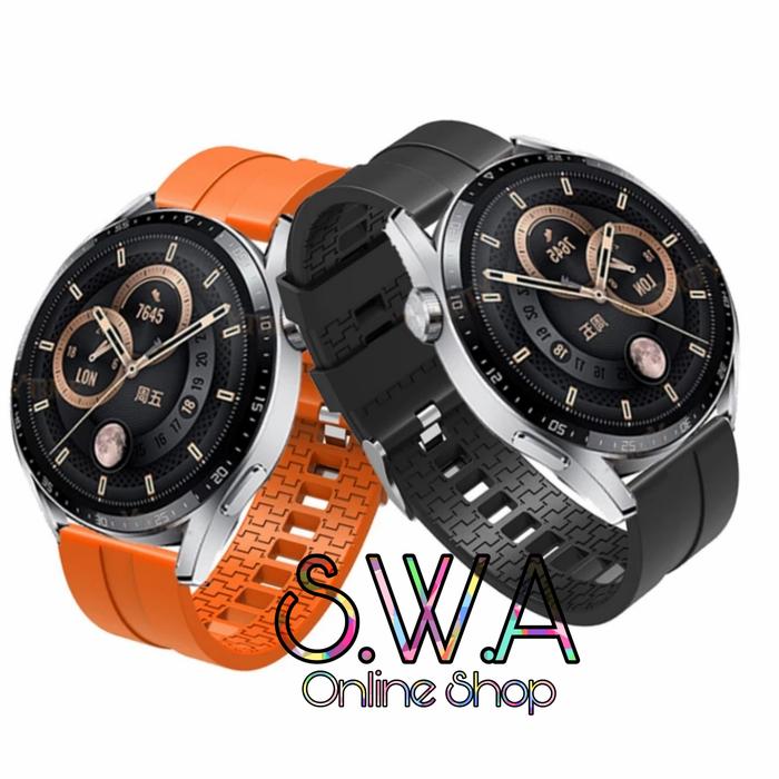 Gambar Strap Rubber Watch Band Model Original Huawei Watch GT 5 4 3 GT3 Pro 46mm - oranye dari SmartWatchAcc undefined Tokopedia