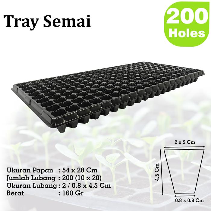 Gambar Tempat Semai Bibit Tanaman/Pot Tray Semai /Seeding tray - 200 Hole dari Handuk Centre undefined Tokopedia