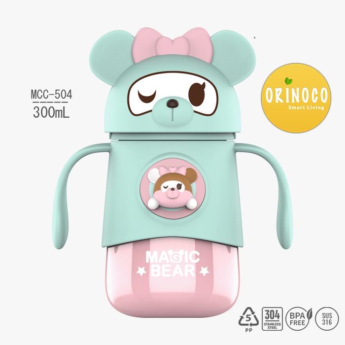 Gambar Orinoco Botol Minum Anak Vaccum Flask MCC - 504 Thermos 300 ML - biru-pink dari Orinoco Smart Living Kota Bogor Tokopedia