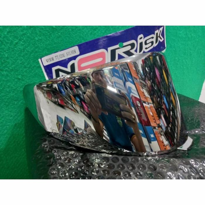 Gambar VISOR IRIDIUM TT COURSE SILVER DAN GOLD - silver dari CINTAHELMET2 undefined Tokopedia