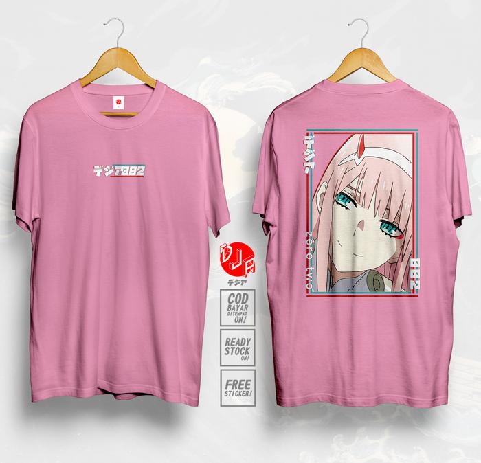 Gambar Kaos ZERO TWO 02 DARLING IN THE FRANXX BAJU JEPANG ANIME MANGA DJA - Merah Muda, 3XS ANAK dari DJA CLOTH undefined Tokopedia