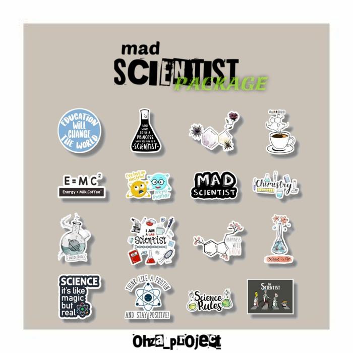 Gambar STICKER AESTHETIC SAINS SERIES STIKER CASE HANDPHONE LAPTOP TUMBLR - SMALL SIZE dari OhzaProject undefined Tokopedia