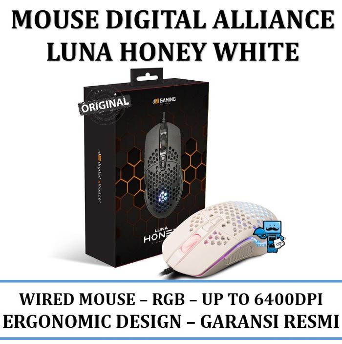 Gambar Mouse Gaming Digital Alliance Luna Honey RGB - White dari Das Livia Computer undefined Tokopedia