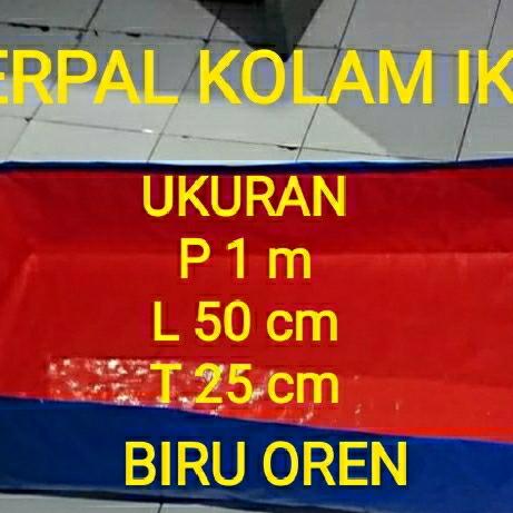 Gambar TERPAL KOLAM IKAN LELE TYPE A 4 UKURA P 100 cm x L 50 cm x T 25 cm - BIRU OREN dari toko ud sumber rejeki undefined Tokopedia