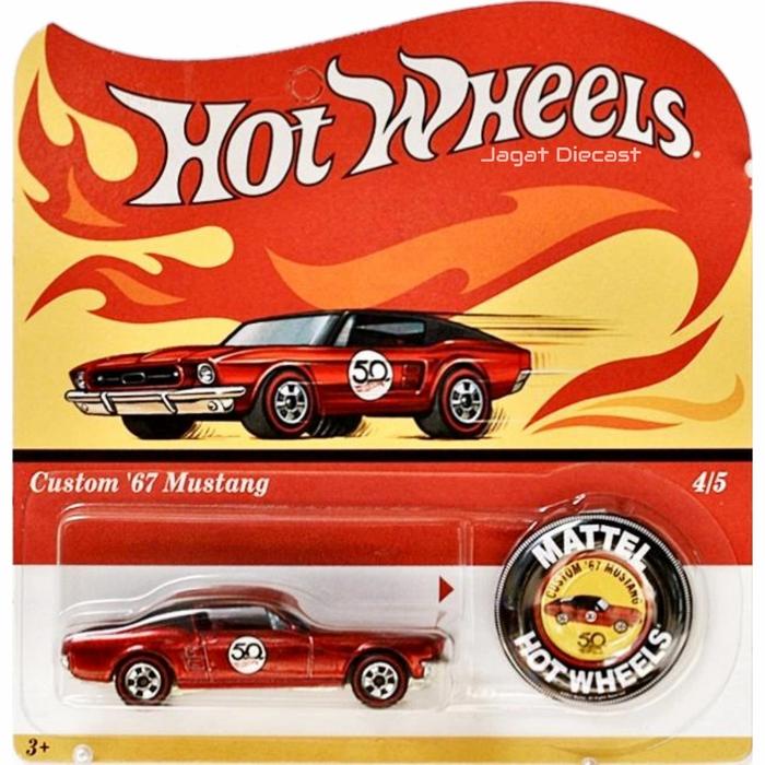 Jual Hot Wheels 50th Anniversary Custom 67 Mustang Skala 64 Kota Tangerang Selatan Jagat Diecast Tokopedia