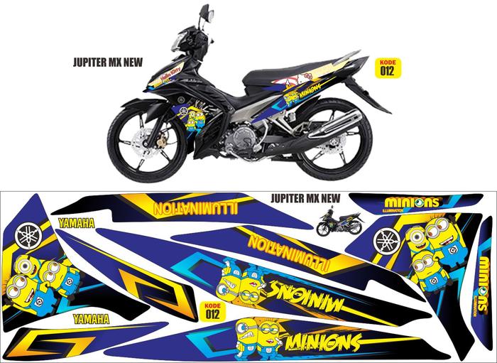 Gambar Strping Jupiter MX New Semi Decal Minions - Biru dari Dn Concept undefined Tokopedia