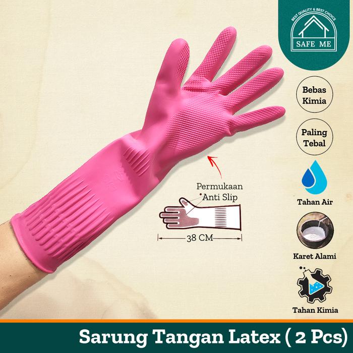 Gambar Safe Me Sarung Tangan Latex / House Hold Gloves Pink - M dari Safe Me Kota Administrasi Jakarta Utara Tokopedia