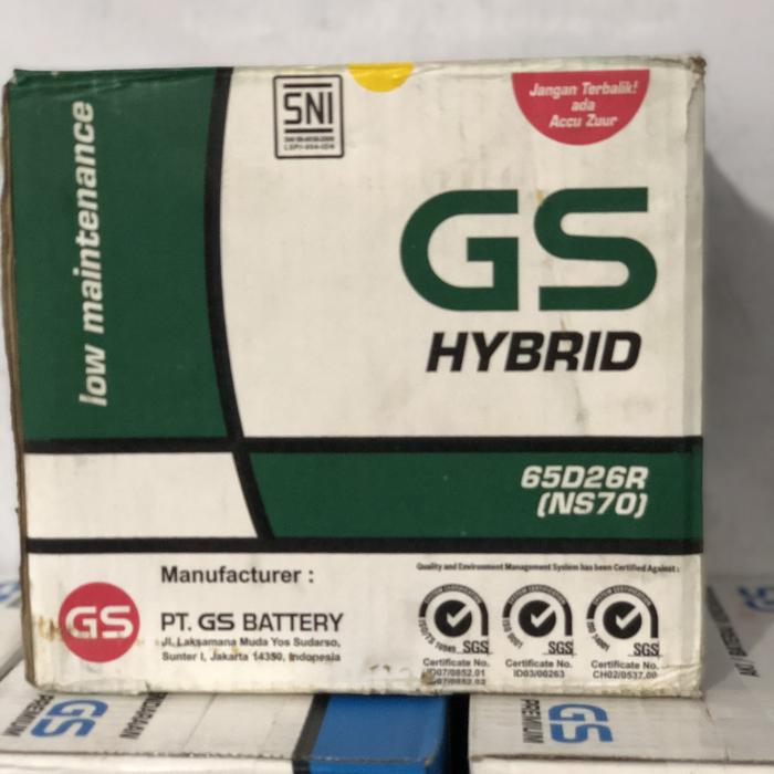 Gambar Aki GS HYBRID NS70 untuk kijang diesel kijang grand fuso dari Indomotor Bengkel undefined Tokopedia