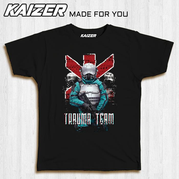 Gambar KAIZER RH-1301 Kaos Cyberpunk 2077 Trauma Team - Game PS5 - Hitam, S dari UniTee Official undefined Tokopedia
