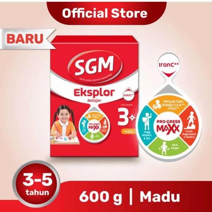 Gambar SGM Eksplor 3 Plus (3-5 Thn) Madu/Vanilla 600gr - Vanilla dari INDOSUSU undefined 4 Tokopedia