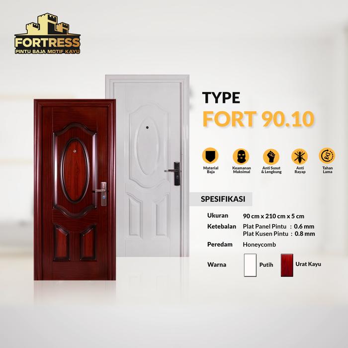 Gambar Pintu Baja FORTRESS FORT 90x210x5 / Single Door - 90.10 dari Pintu Baja Pratama undefined Tokopedia