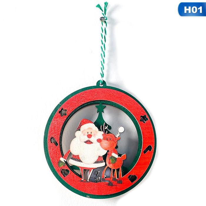 Gambar Ornamen Pohon Natal Bahan Kayu - Christmas Wood Lamp Decoration - 01 dari ORIENS ID undefined Tokopedia