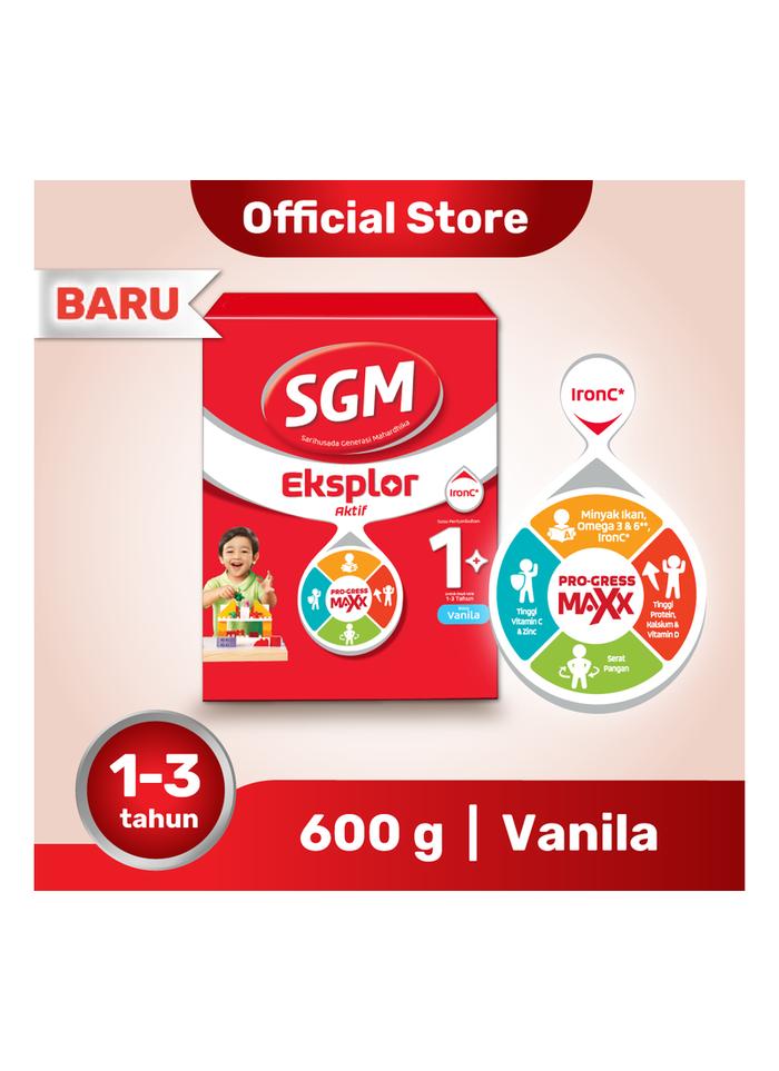 Gambar SGM Eksplor 1 Plus susu pertumbuhan (1-3 thn) Madu/Vanilla 600 Gram - Madu dari INDOSUSU undefined 3 Tokopedia