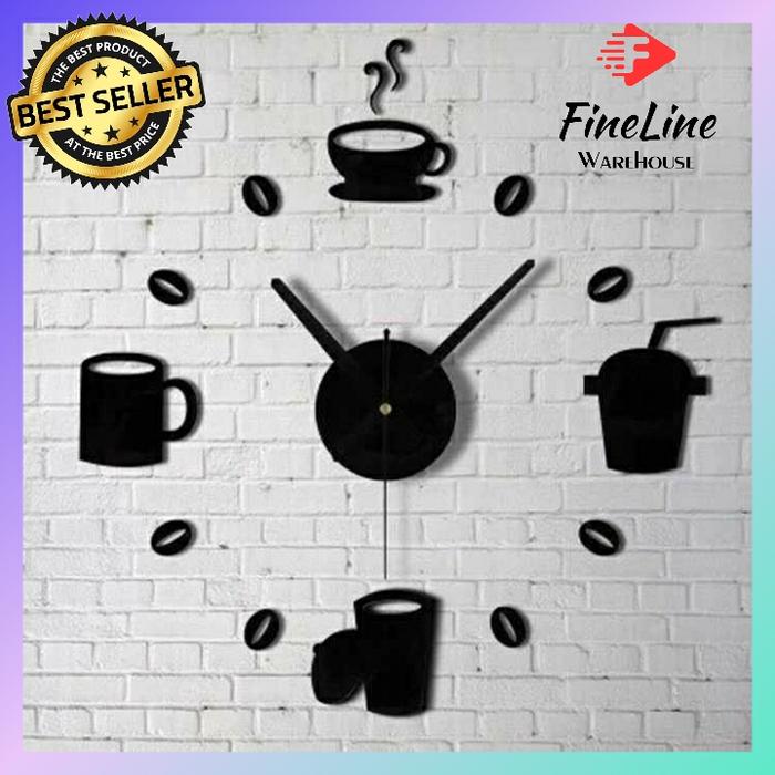 Gambar Jam Dinding DIY Model Kopi Cafe Dekorasi Unik Bagus Murah dari FineLine Warehouse undefined Tokopedia