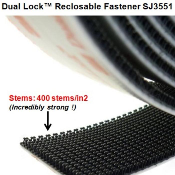 Jual 3M Dual Lock Reclosable Fastener SJ3551 25mm x 25cm - Lem Perekat ...