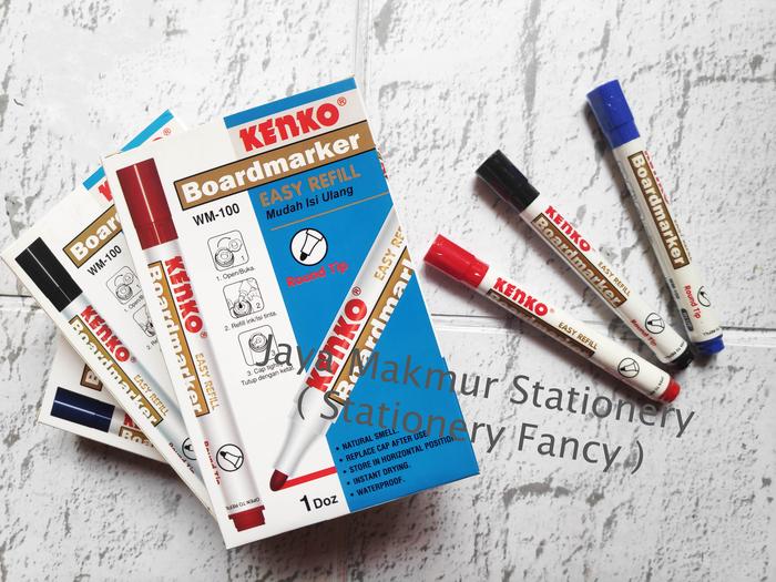 Gambar Spidol Whiteboard Kenko WM-100 ( Tinta Warna ) - Hitam dari Stationery Fancy undefined Tokopedia