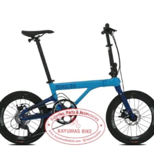 Gambar SEPEDA LIPAT 20 INCHI PACIFIC TOXIC 3.0 9 SPEED FOLDING BIKE - Biru dari Kayumas Bike undefined Tokopedia