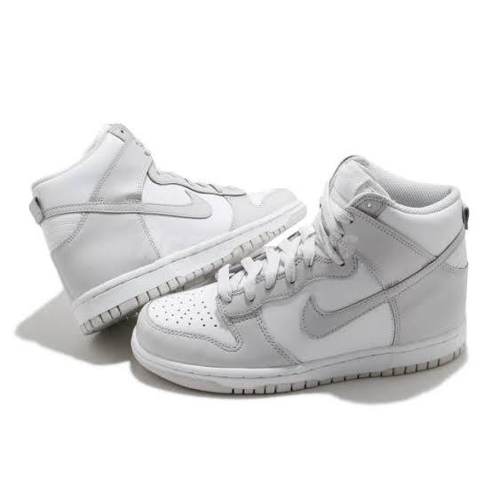grey nike dunks high top