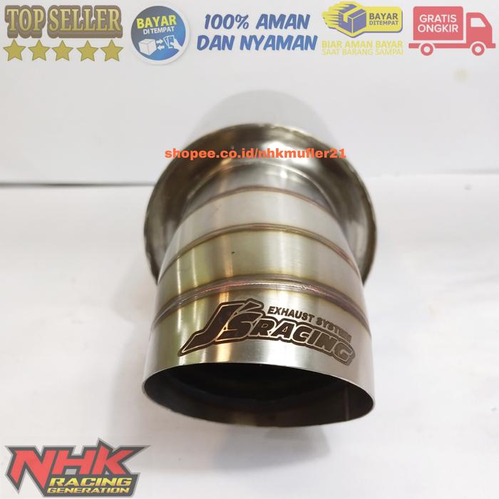 Gambar KNALPOT JS RACING BURNTIPE SEMUA MOBIL SUARA BAS KERING GAHAR - Putih dari NHK RACING GENERATION undefined Tokopedia