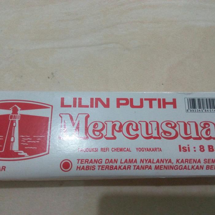 Gambar lilin Putih mercusuar isi 8 batang dari Artha Mart undefined Tokopedia