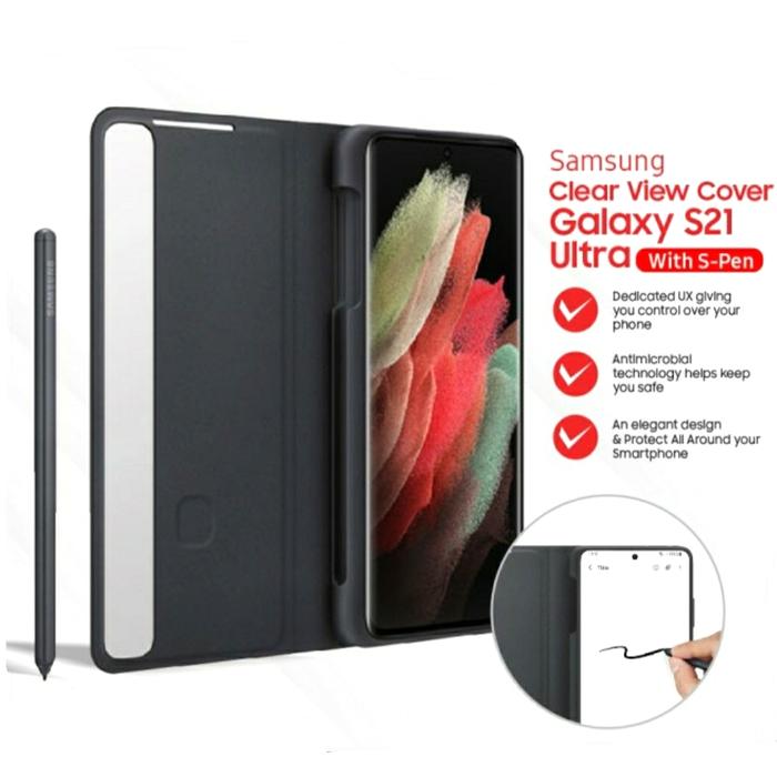 S Pen Phone Cases Samsung S21 Ultra Original Smart Clear View