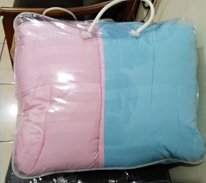 Gambar CottonCo Bedcover Set (TwoTone) Katun Premium Tinggi 20cm (Selimut, Sprei, Sarung Bantal 2 dan Guling 2) Dekorasi - PINK X BIRU, 180X200X20 dari CottonCo undefined Tokopedia