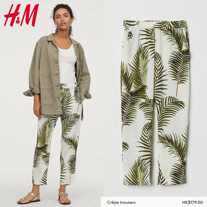 trousers Palm Leaves Women Pants - 32 
