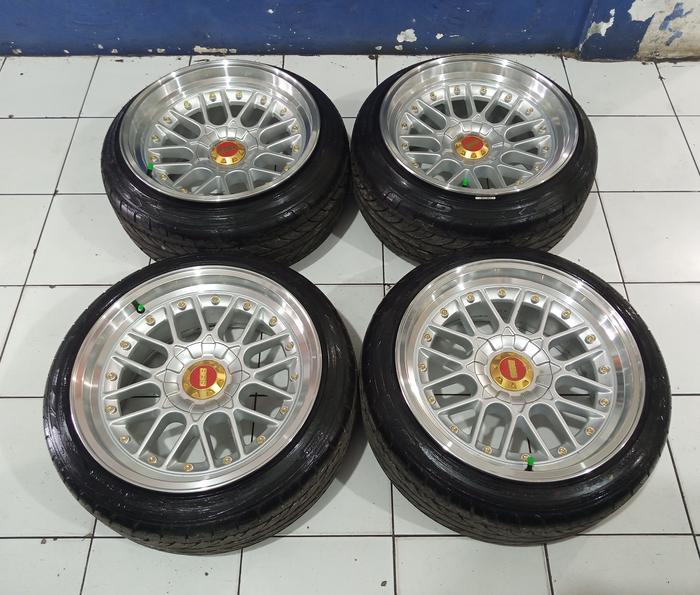 Gambar velg mobil bekas bbs ring 17x8 10 pcd 4x100 4x114 seken murah plus ban dari Toko Velg Mobil dan Ban Mobil - Pekayon Racing HSR Wheel undefined Tokopedia
