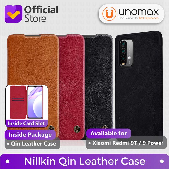 Gambar Case Xiaomi Redmi 9T Nillkin Qin Leather Flip Casing - Black dari unomax undefined Tokopedia