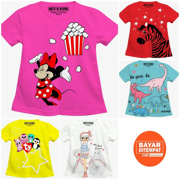 Gambar Kaos karakter Anak Perempuan Atasan Anak Cewek Baju Anak Perempuan - 4 kaos, 4-5 tahun dari shoplashiraa undefined Tokopedia