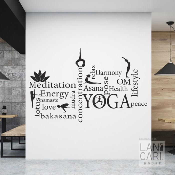 Gambar LANCARI Sticker Cutting Yoga WordCloud Meditasi Quote Stiker Kaca Dinding wall - Hitam dari LANCARI Kota Administrasi Jakarta Pusat Tokopedia
