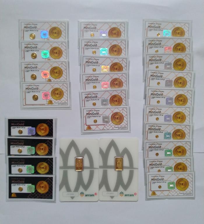 Gambar MINIGOLD 0.25 GRAM EMAS MINI 24K BISA TUKAR ANTAM KWITANSI RESMI dari Laris_Barokah41 undefined Tokopedia
