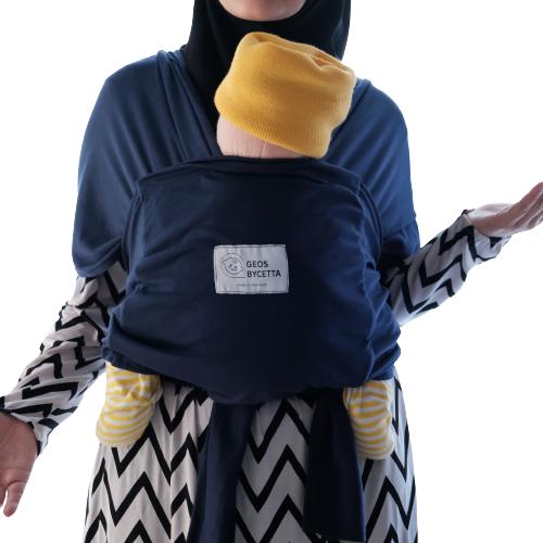 Gambar Gendongan Bayi Depan Geos Bycetta Set With Sash - Navy - S dari GEOS BYCETTA undefined Tokopedia