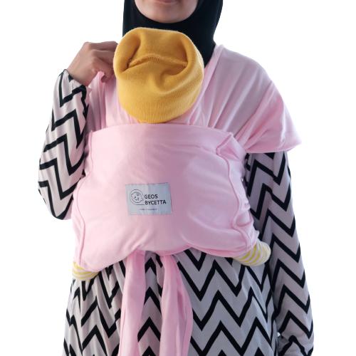 Gambar Set Geos Instan 2 in 1 With Sash Gendongan Bayi - Baby Pink - S dari GEOS BYCETTA undefined Tokopedia