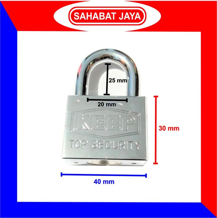Gambar Gembok Rumah / Gembok Toko / Padlock Pendek - KEEP 40MM dari Sahabat Jaya Bangunan undefined Tokopedia