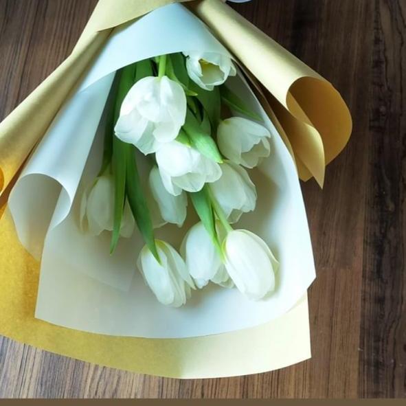 Gambar Tulips fresh bouquet/bunga tulip - Putih dari Agia Flora undefined Tokopedia