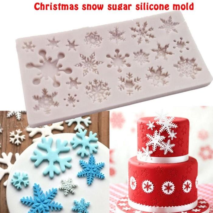 Gambar SF CETAKAN SILIKON SNOWFLAKE 20 IN1 FONDANT CLAY CUTTER MOLD KUE SNOW dari LFk ONLINE undefined Tokopedia
