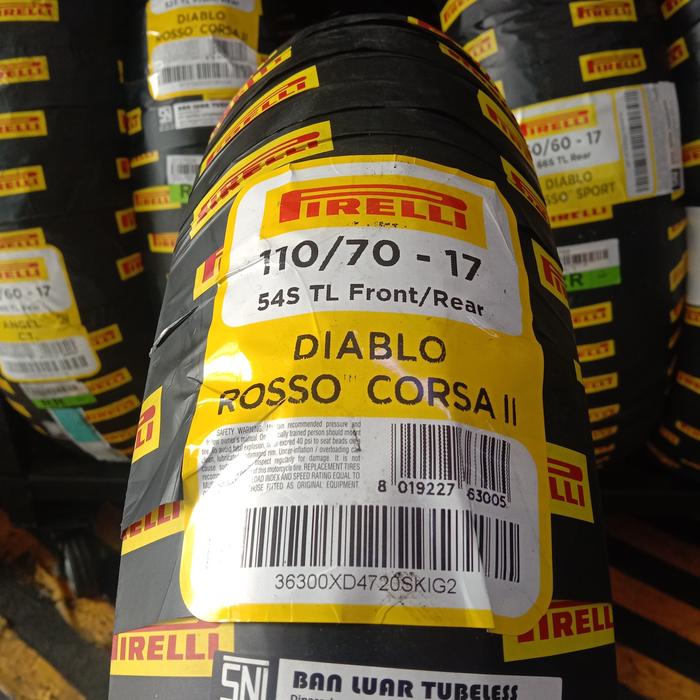 Gambar Ban Pirelli DIABLO ROSSO CORSA 2 UK 110/70-17 dari JOIY'S MOTOSHOP undefined Tokopedia