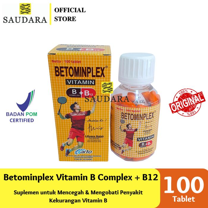 Gambar Betominplex Vitamin B Complex + B12 (100 Kapsul) (Botol) & (Sachet) - Botol - Botol dari Saudara Official Store undefined Tokopedia