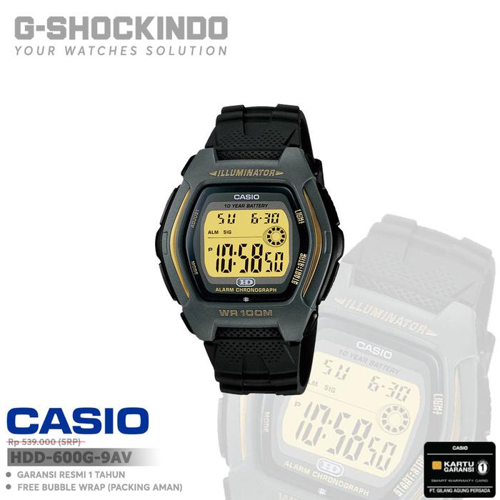 Gambar Casio HDD-600-1AV / HDD-600C-2AV / HDD-600G-9AV Original - HDD-600G-9AV dari G-Shock Indo undefined Tokopedia