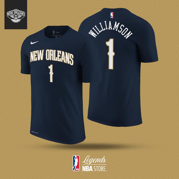 Gambar Tshirt koas Basket Nike New Orleans Pelicans NO 1 Zion Williamson Navy - M dari Kaos Basket Indonesia undefined Tokopedia