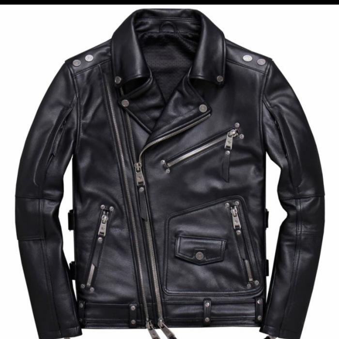 Gambar jaket kulit touring asli kulit domba super - Hitam, S dari rumah jaket kulit_NEW undefined Tokopedia