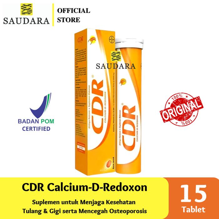 Gambar CDR Calcium D Redoxon (Isi 10), (Isi 15) - Kalsium, Vitamin C - CDR isi 15 dari Saudara Official Store undefined Tokopedia