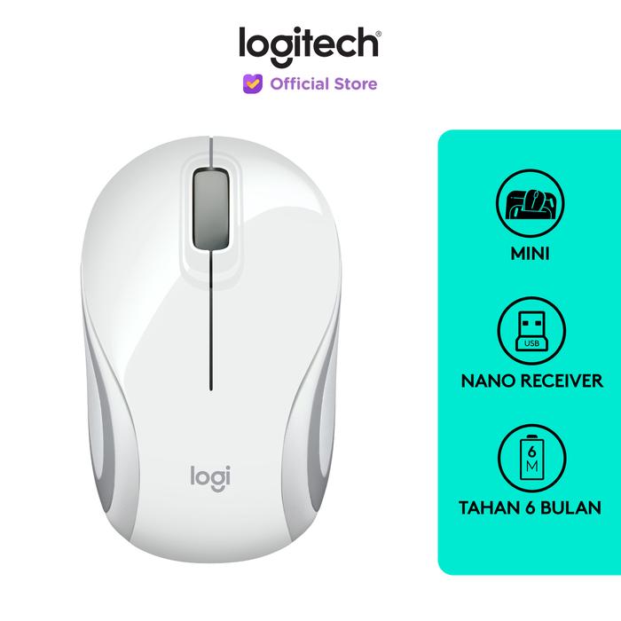 Gambar Logitech M187 Mouse Wireless Mini Portable - White dari Logitech Official Store undefined Tokopedia