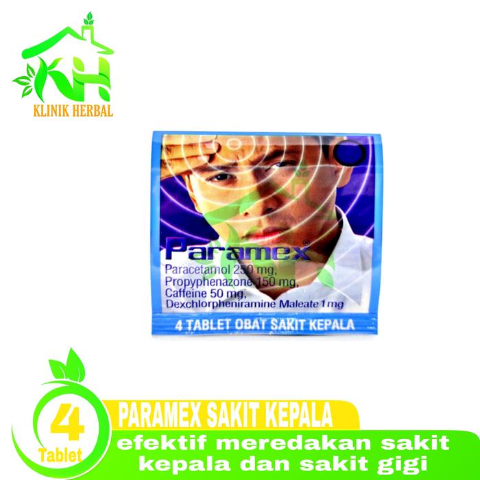 Gambar Paramex Sakit Kepala - Flu Batuk - Nyeri Otot isi 4 Kaplet - SAKIT KTPALA dari Klinik Herbal 888 undefined Tokopedia