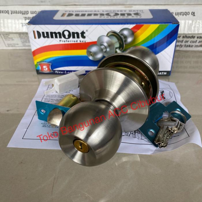 Gambar Kunci Kamar Mandi Tubular Stainless Dumont dari TB ACC CIBUBUR undefined Tokopedia