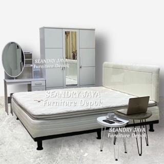 Gambar Paket kamar set pengantin/lemari minimalis/Furniture depok promo murah - 160x200   dari SEANDRY JAYA Furniture Depok undefined Tokopedia